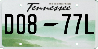 TN license plate D0877L