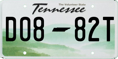 TN license plate D0882T