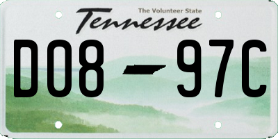 TN license plate D0897C