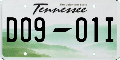 TN license plate D0901I