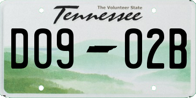 TN license plate D0902B