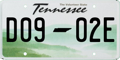 TN license plate D0902E