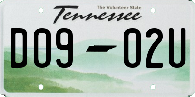 TN license plate D0902U