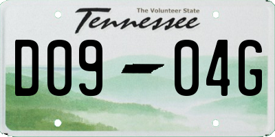 TN license plate D0904G
