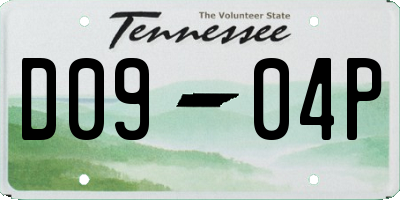 TN license plate D0904P