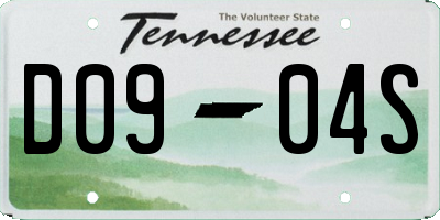 TN license plate D0904S