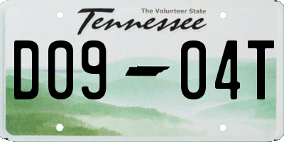 TN license plate D0904T