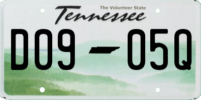 TN license plate D0905Q
