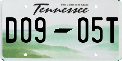 TN license plate D0905T