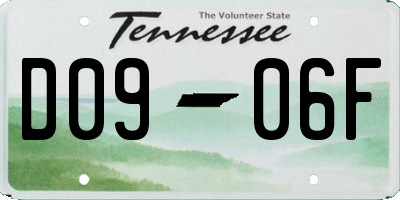 TN license plate D0906F