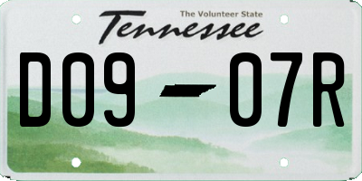 TN license plate D0907R