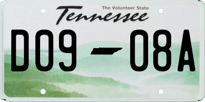 TN license plate D0908A