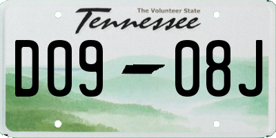 TN license plate D0908J