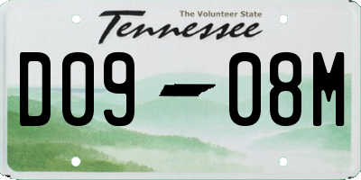 TN license plate D0908M