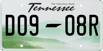 TN license plate D0908R