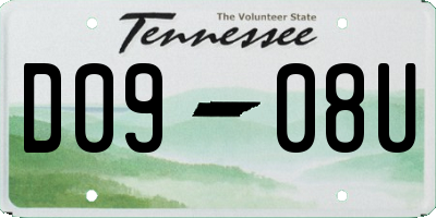 TN license plate D0908U