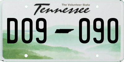 TN license plate D0909O