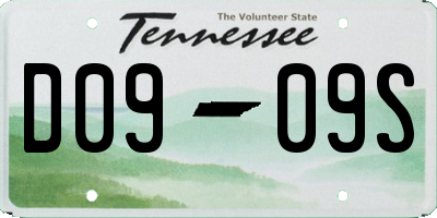 TN license plate D0909S