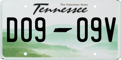 TN license plate D0909V