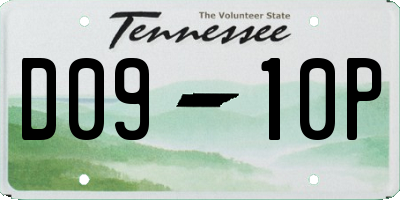 TN license plate D0910P