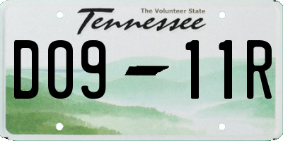 TN license plate D0911R