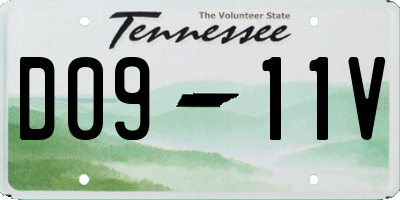 TN license plate D0911V