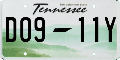 TN license plate D0911Y