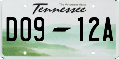 TN license plate D0912A