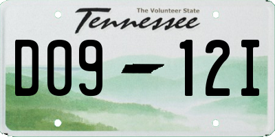 TN license plate D0912I