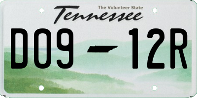 TN license plate D0912R