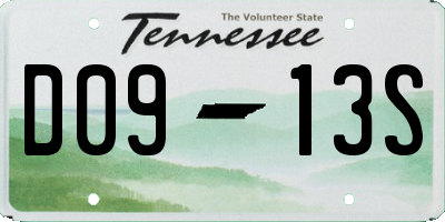 TN license plate D0913S