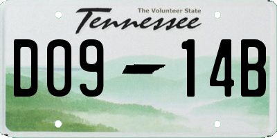 TN license plate D0914B