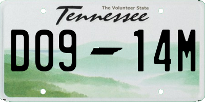 TN license plate D0914M