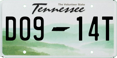 TN license plate D0914T