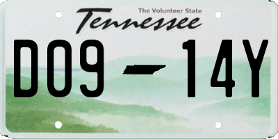 TN license plate D0914Y