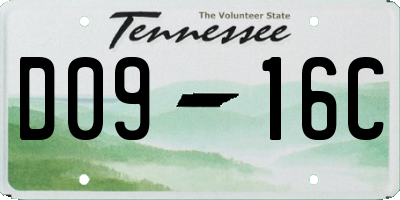 TN license plate D0916C