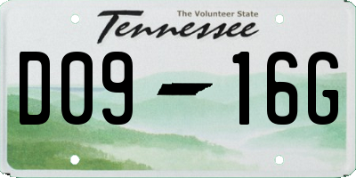 TN license plate D0916G