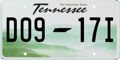 TN license plate D0917I