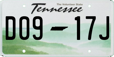 TN license plate D0917J
