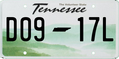 TN license plate D0917L