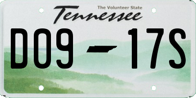 TN license plate D0917S