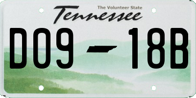TN license plate D0918B