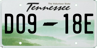 TN license plate D0918E