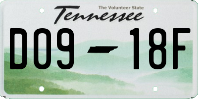 TN license plate D0918F