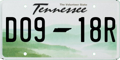 TN license plate D0918R