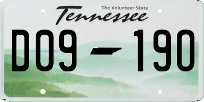 TN license plate D0919O