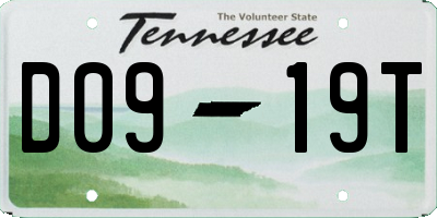 TN license plate D0919T