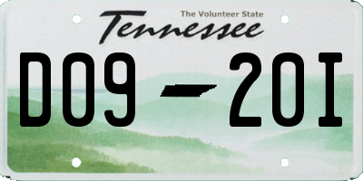 TN license plate D0920I