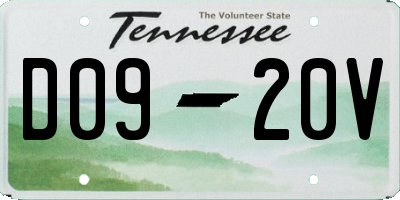 TN license plate D0920V