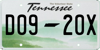 TN license plate D0920X